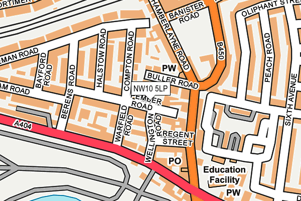NW10 5LP map - OS OpenMap – Local (Ordnance Survey)