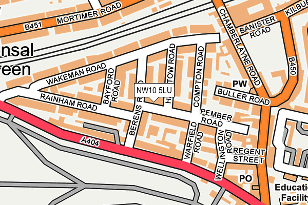 NW10 5LU map - OS OpenMap – Local (Ordnance Survey)