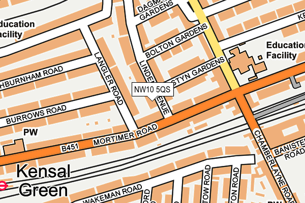 NW10 5QS map - OS OpenMap – Local (Ordnance Survey)