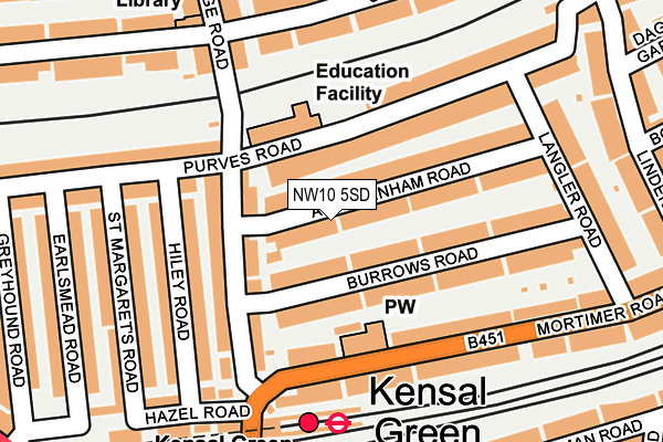 NW10 5SD map - OS OpenMap – Local (Ordnance Survey)