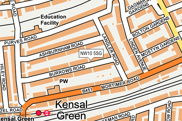 NW10 5SG map - OS OpenMap – Local (Ordnance Survey)