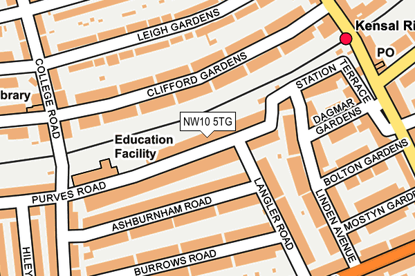 NW10 5TG map - OS OpenMap – Local (Ordnance Survey)