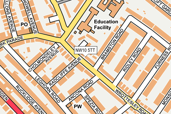 NW10 5TT map - OS OpenMap – Local (Ordnance Survey)