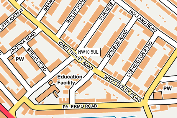 NW10 5UL map - OS OpenMap – Local (Ordnance Survey)