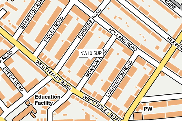 NW10 5UP map - OS OpenMap – Local (Ordnance Survey)