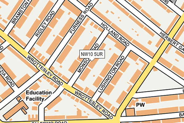 NW10 5UR map - OS OpenMap – Local (Ordnance Survey)