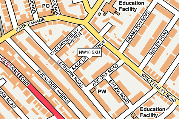 NW10 5XU map - OS OpenMap – Local (Ordnance Survey)