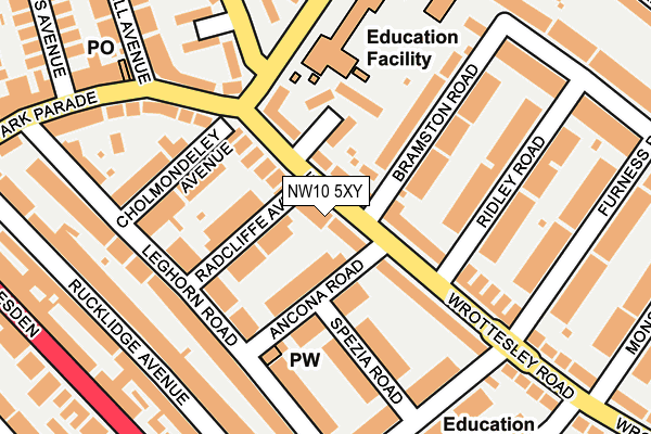 NW10 5XY map - OS OpenMap – Local (Ordnance Survey)