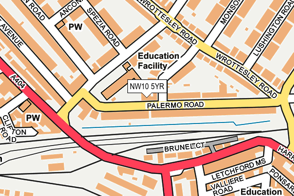 NW10 5YR map - OS OpenMap – Local (Ordnance Survey)