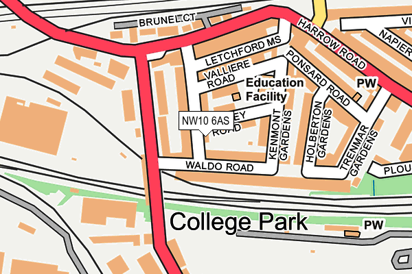 NW10 6AS map - OS OpenMap – Local (Ordnance Survey)