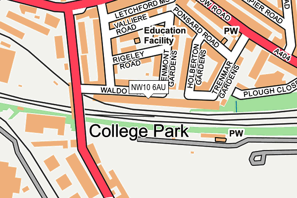 NW10 6AU map - OS OpenMap – Local (Ordnance Survey)