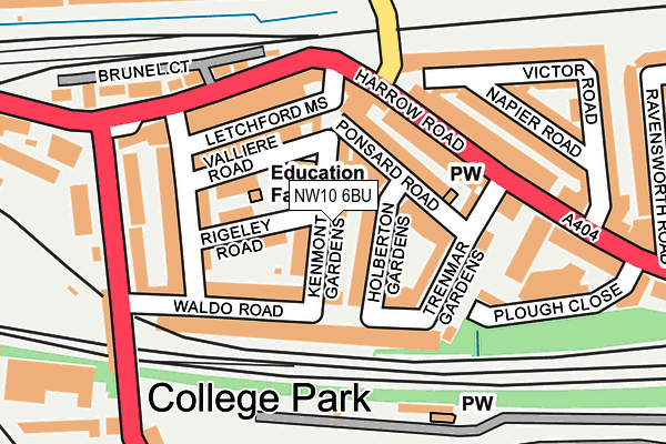 NW10 6BU map - OS OpenMap – Local (Ordnance Survey)