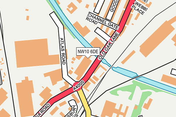 NW10 6DE map - OS OpenMap – Local (Ordnance Survey)