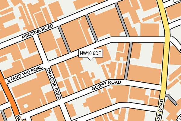 NW10 6DF map - OS OpenMap – Local (Ordnance Survey)