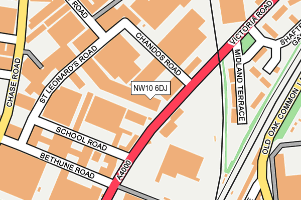 NW10 6DJ map - OS OpenMap – Local (Ordnance Survey)