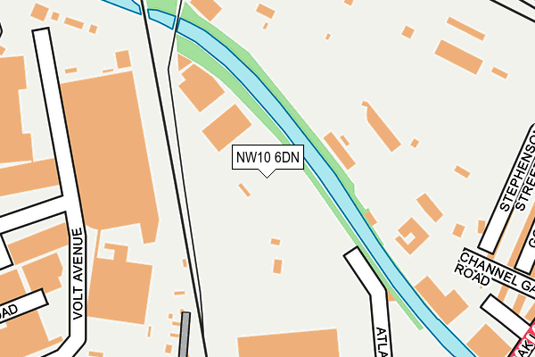 NW10 6DN map - OS OpenMap – Local (Ordnance Survey)
