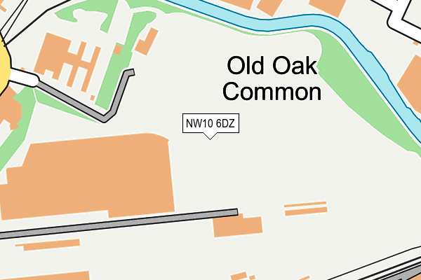 NW10 6DZ map - OS OpenMap – Local (Ordnance Survey)