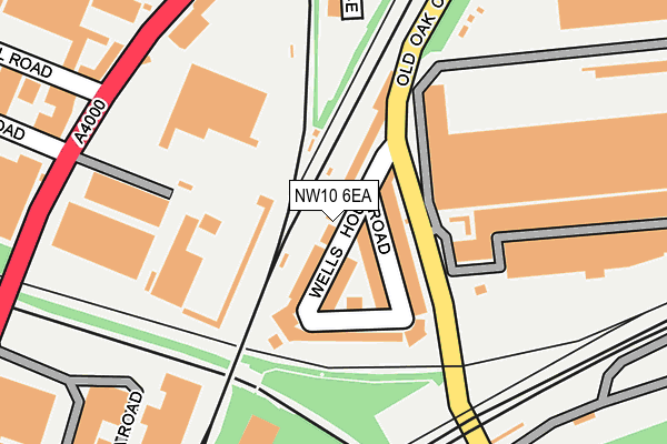 NW10 6EA map - OS OpenMap – Local (Ordnance Survey)