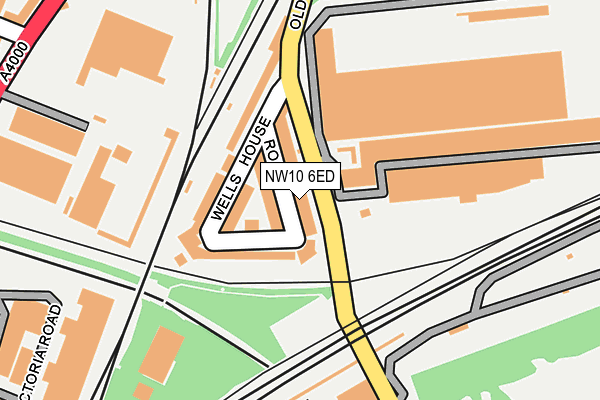 NW10 6ED map - OS OpenMap – Local (Ordnance Survey)