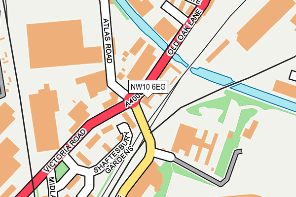 NW10 6EG map - OS OpenMap – Local (Ordnance Survey)