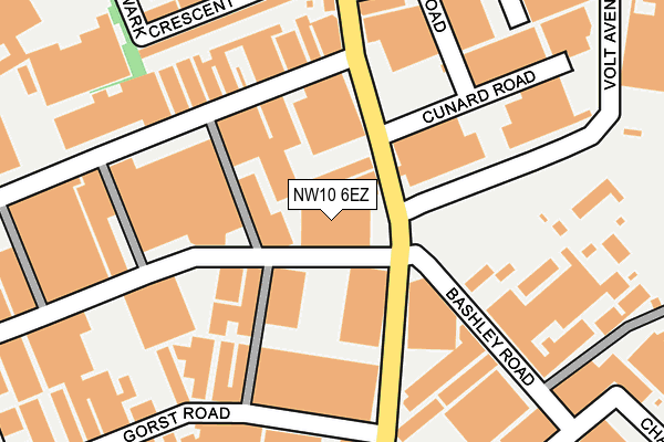 NW10 6EZ map - OS OpenMap – Local (Ordnance Survey)