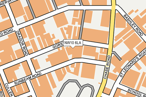 NW10 6LA map - OS OpenMap – Local (Ordnance Survey)