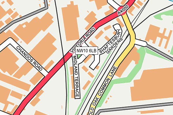 NW10 6LB map - OS OpenMap – Local (Ordnance Survey)