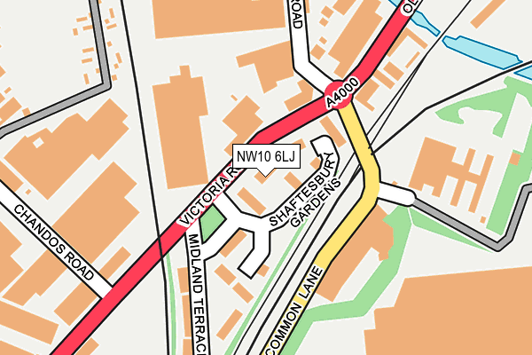 NW10 6LJ map - OS OpenMap – Local (Ordnance Survey)