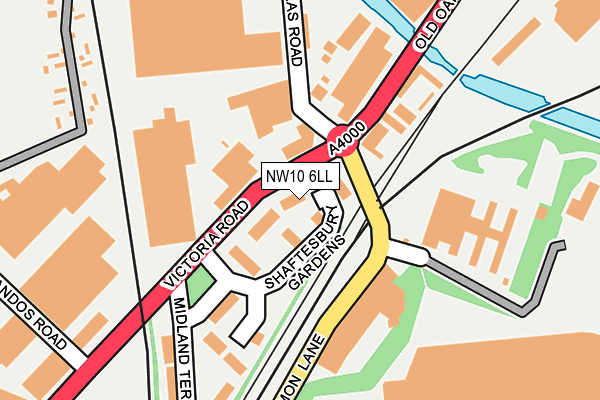 NW10 6LL map - OS OpenMap – Local (Ordnance Survey)