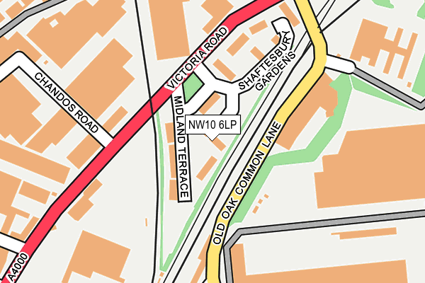 NW10 6LP map - OS OpenMap – Local (Ordnance Survey)