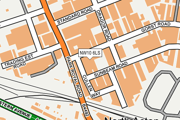 NW10 6LS map - OS OpenMap – Local (Ordnance Survey)