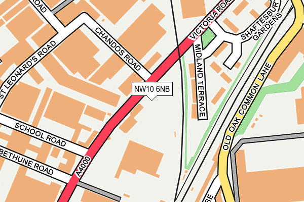 NW10 6NB map - OS OpenMap – Local (Ordnance Survey)