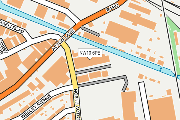 NW10 6PE map - OS OpenMap – Local (Ordnance Survey)