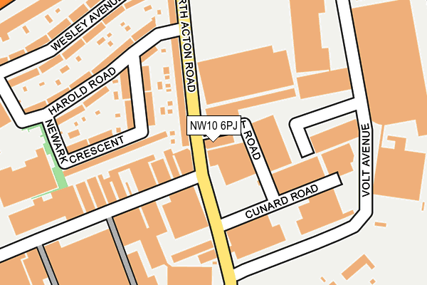 NW10 6PJ map - OS OpenMap – Local (Ordnance Survey)
