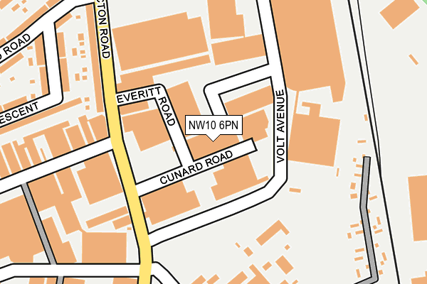 NW10 6PN map - OS OpenMap – Local (Ordnance Survey)