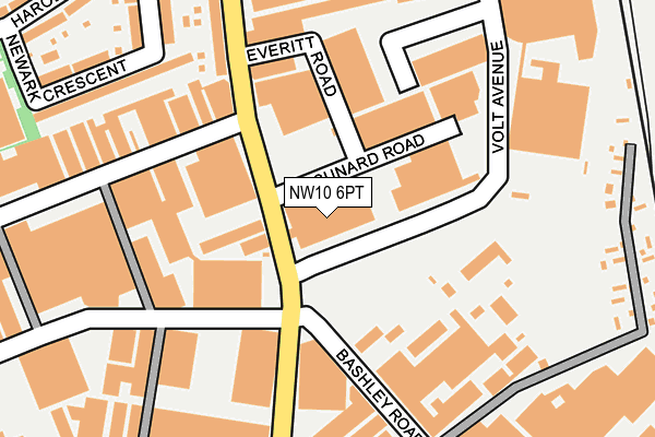 NW10 6PT map - OS OpenMap – Local (Ordnance Survey)