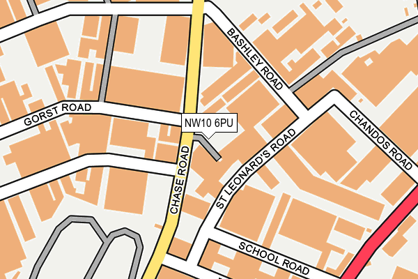 NW10 6PU map - OS OpenMap – Local (Ordnance Survey)