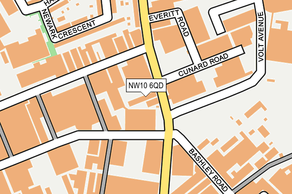 NW10 6QD map - OS OpenMap – Local (Ordnance Survey)