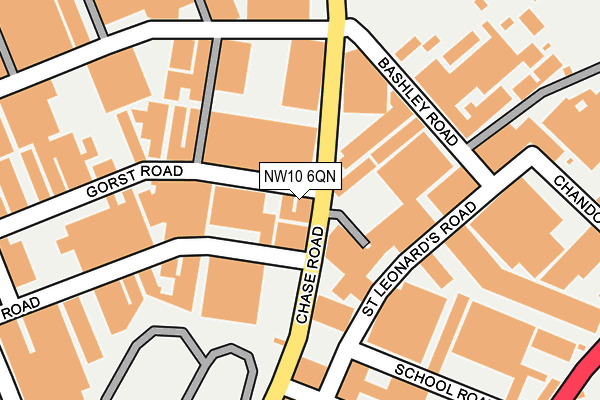NW10 6QN map - OS OpenMap – Local (Ordnance Survey)