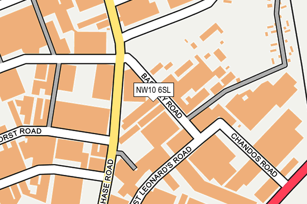 NW10 6SL map - OS OpenMap – Local (Ordnance Survey)