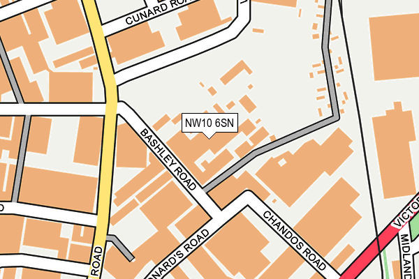 NW10 6SN map - OS OpenMap – Local (Ordnance Survey)
