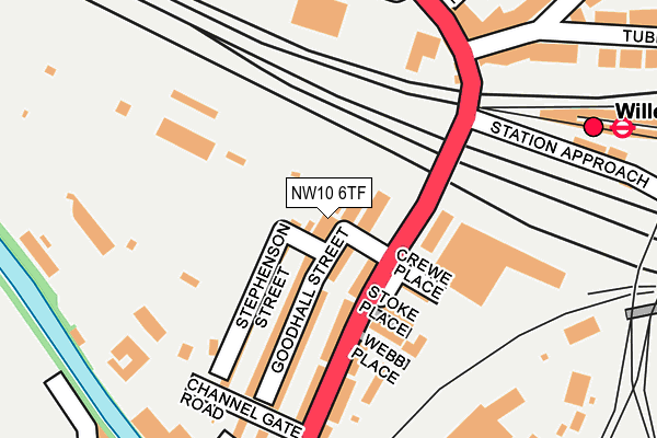 NW10 6TF map - OS OpenMap – Local (Ordnance Survey)