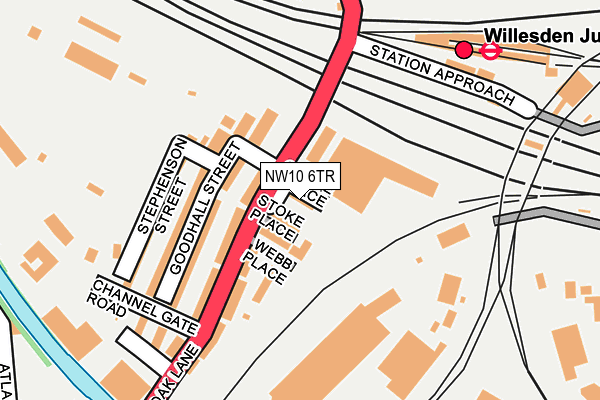 NW10 6TR map - OS OpenMap – Local (Ordnance Survey)