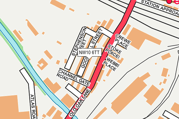 NW10 6TT map - OS OpenMap – Local (Ordnance Survey)