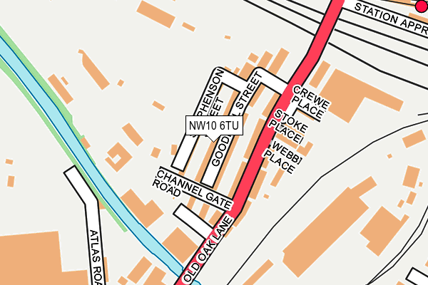 NW10 6TU map - OS OpenMap – Local (Ordnance Survey)