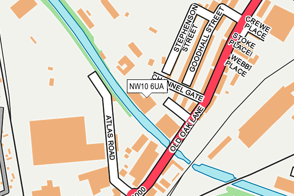 NW10 6UA map - OS OpenMap – Local (Ordnance Survey)