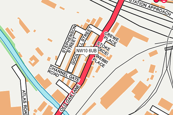 NW10 6UB map - OS OpenMap – Local (Ordnance Survey)
