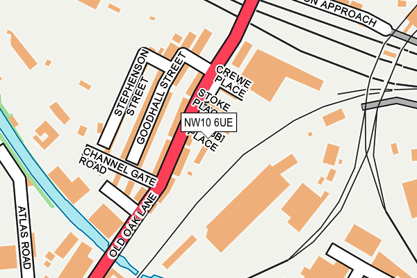 NW10 6UE map - OS OpenMap – Local (Ordnance Survey)
