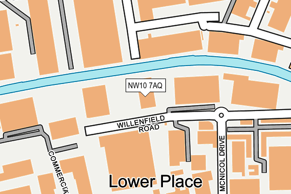 NW10 7AQ map - OS OpenMap – Local (Ordnance Survey)