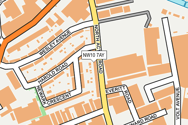 NW10 7AY map - OS OpenMap – Local (Ordnance Survey)